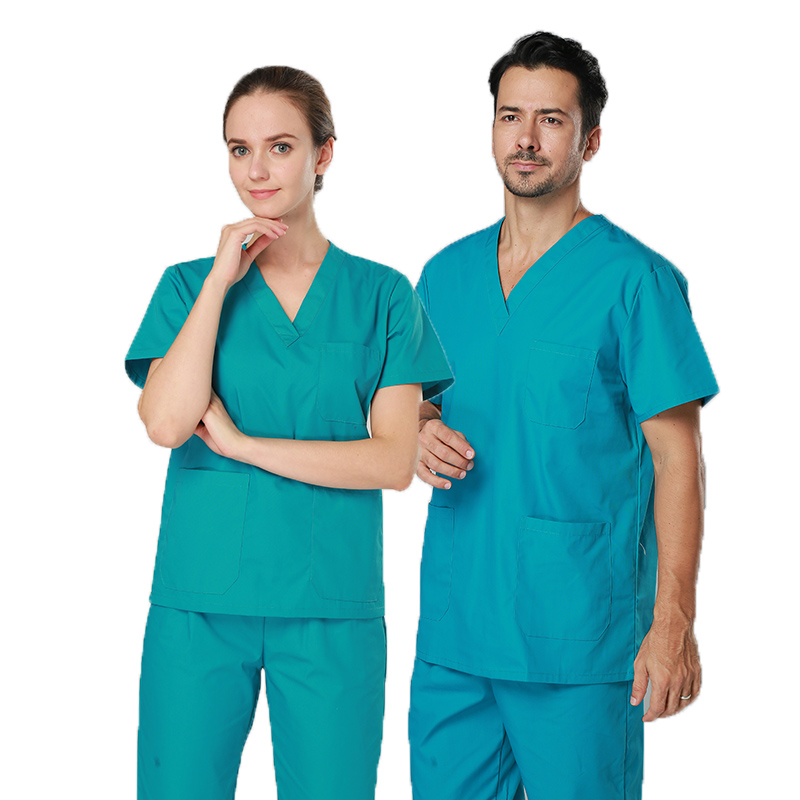 Nurse Doctor Uniform Tops Pants Scrub sätter anpassad logotyp