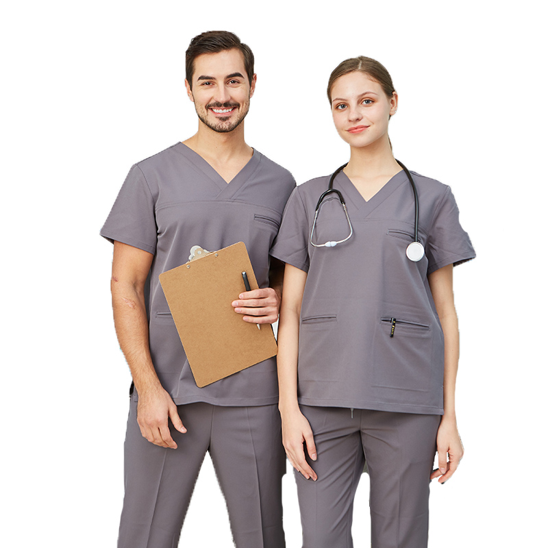 Högkvalitativ 4 väg Stretch Sjuksköterska Scrub sätter Spandex Uniform Wholesale